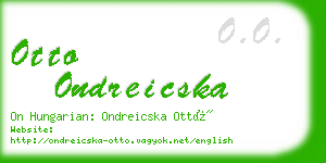 otto ondreicska business card